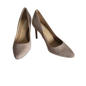 Cole Haan Women's Tan Pointed Toe Slip On Stunning Suede Heels Size 7.5